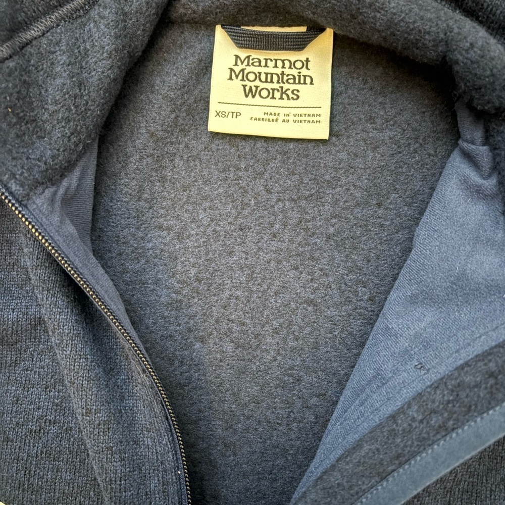 NWT! Marmot Drop Line Fleece Jacket SZ XS, Arctic Navy - Picture 12 of 14